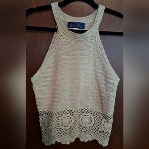 Blue Rain knitted tank top